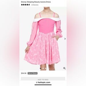 Hot Topic Disney Sleeping Beauty Aurora Dress Halloween character Dress-Up